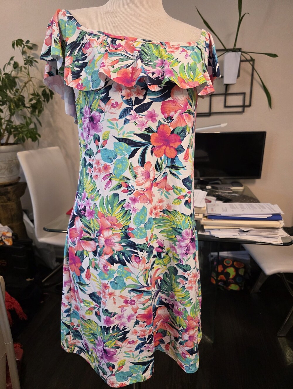 Tommy Bahama NWT Fleur de Flora Tropical Print Dress Size M